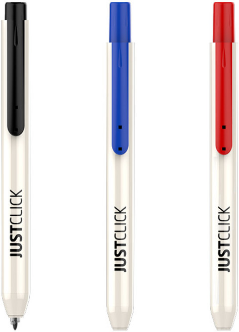 모리스 저스트클릭 노크식 네임펜 S/클릭식, 레드