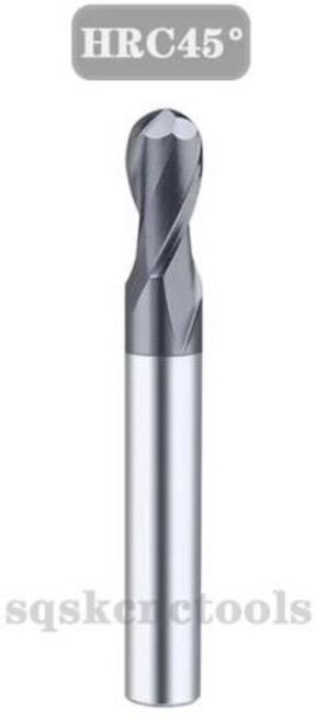 타일절단기 타일컷팅기 볼 노즈 엔드밀 텅스텐 카바이드 커터 CNC 라우터 비트 밀링 공구 55 ° R0.5 2mm 10mm 12mm HRC45 65 2 플루트 커팅, 18) R1.5x4x6x50 - HRC45 Ball N, 1개