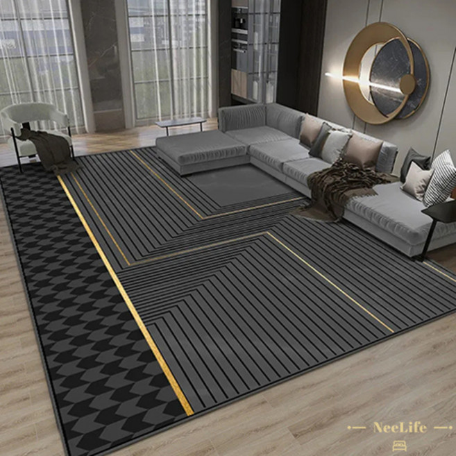 니라이프 북유럽 스타일 거실 러그 대형 사계절 침실 러그, RY011