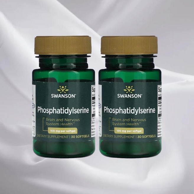 스완슨 포스파티딜세린 100MG 30소프트겔 2병 포스타디딜세린 2개월분, 30회분, 2개
