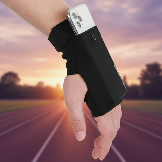 러닝 손목 파우치 주머니 없는 스마트폰 홀더 조깅 운동용 밴드, 1개, 상세페이지 참조