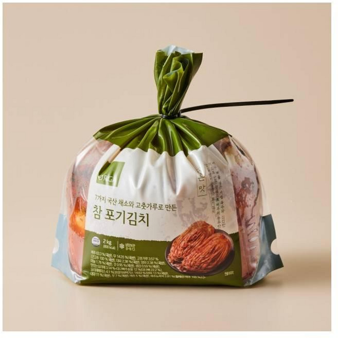 올가 7가지 국산 채소와 고춧가루로 만든 참 포기김치, 2kg, 7개