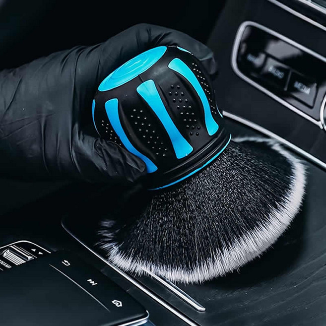 Detailing Brushes With Storage Rack Covers Soft Bristles Auto Interior Dust Cleaner Car Detail B, 1개, blue