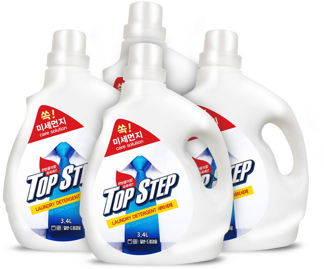 탑스텝 미세먼지 케어 고농축 세탁세제 3.4L, 4개