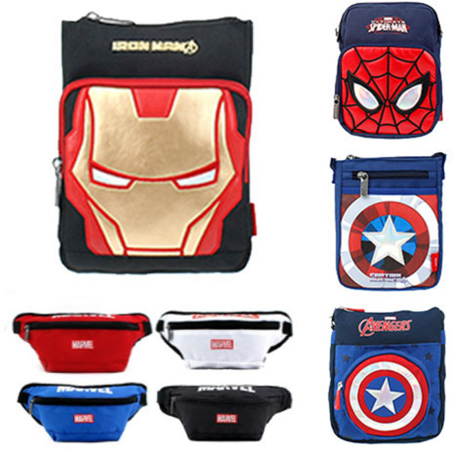 키즈노리 유아동 마블 어벤져스 핸드폰가방 크로스백 모음