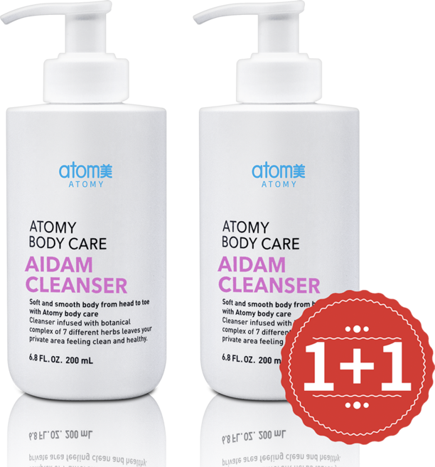 1+1 애터미 프리미엄 애담클렌저 한방 여성청결제 Y존, 4개, 200ml