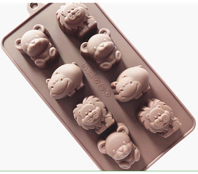 可愛河馬造型矽膠模具 手工皂模 婚禮小物巧克力製冰模, 1個