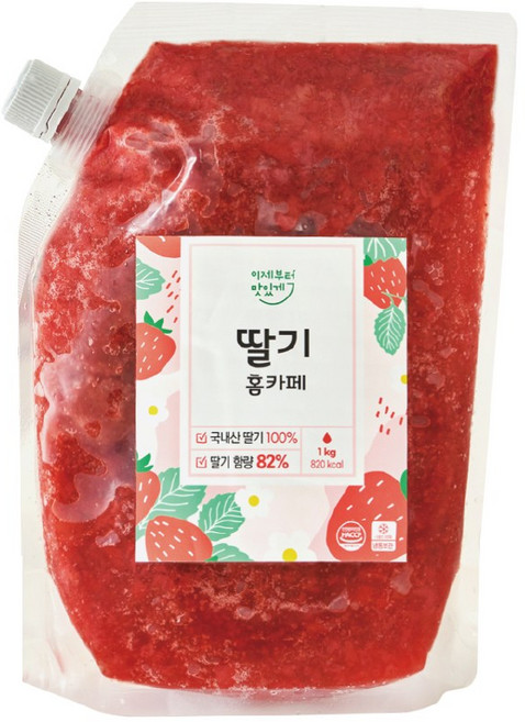 이제부터 맛있게 국내산 카페 딸기청 82% 딸기라떼 과일청 수제청 1kg, 1개입, 3개