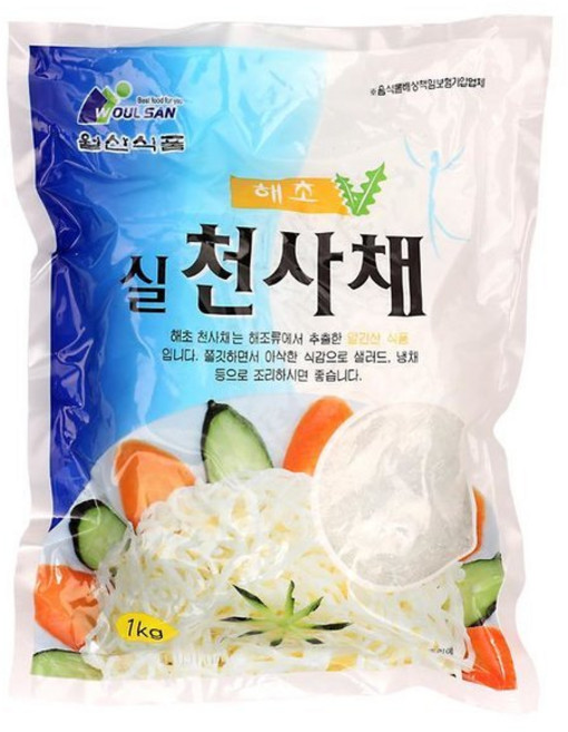월산식품 50년 전통 천사채 실 천사채 회 데코용, 1kg, 3개