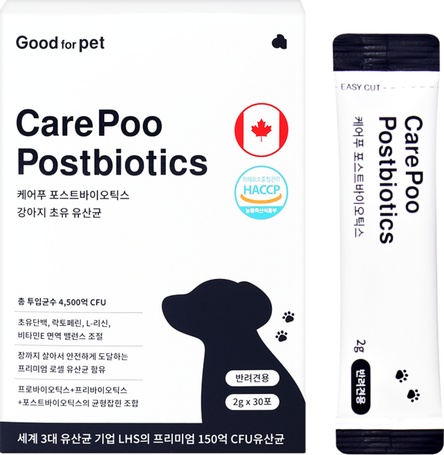 굿포펫 케어푸 강아지 유산균 150억 포스트바이오틱스, 1개, 장건강/유산균, 60g