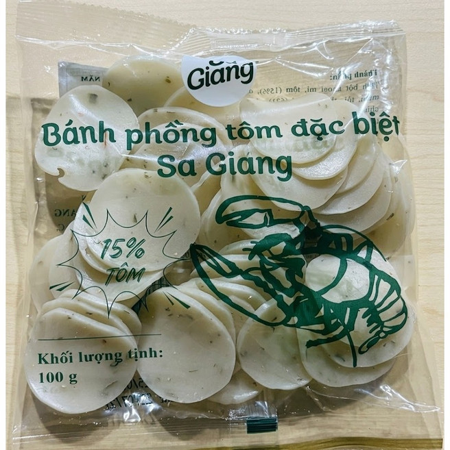 사지앙 새우칩, 2개, 100g