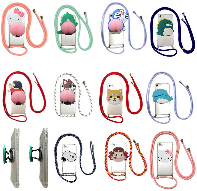 갤럭시S7 SM-G930S G930K G930L 목걸이줄 스트랩 투명 실리콘 방탄 젤리 스마트톡 그립톡 세트 핸드폰 케이스 FH폰톡RX