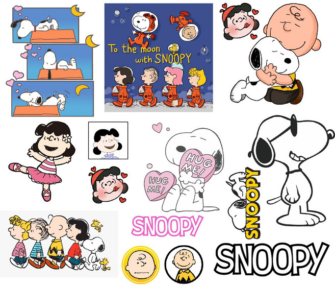 쏘하 스누피 전사지세트, 1개, 혼합