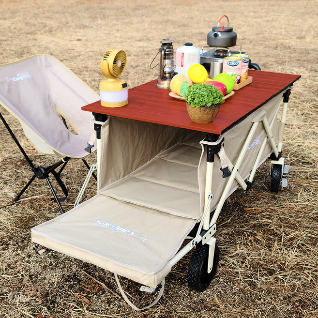 캠프365 파파웨건 스포츠 테이크아웃 전용 롤테이블 캠핑 웨건 상판만(웨건아님), 1개, 롤테이블(체리브라운)