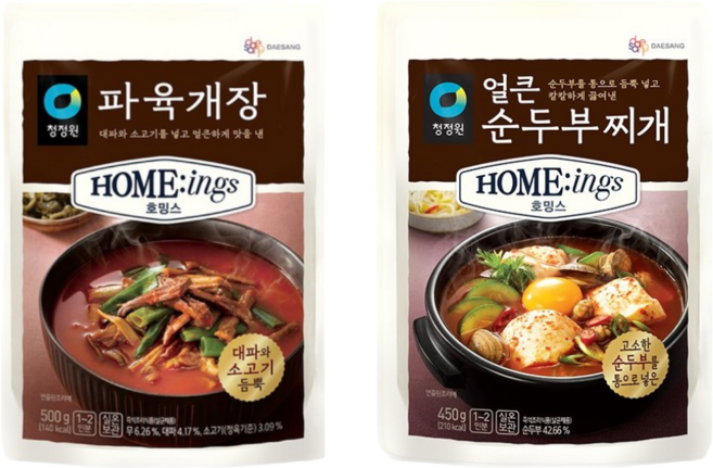 호밍스 2종세트 (파육개장 + 얼큰순두부), 2세트, 450g