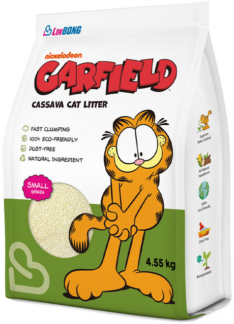 가필드 천연 카사바 고양이모래, 4.55kg, 1개, 그린(가는입자)
