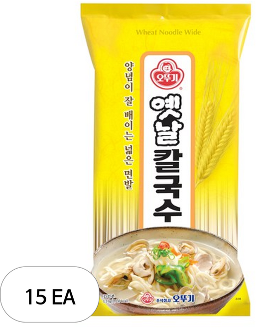 오뚜기 옛날 국수 칼국수, 1.5kg, 15개