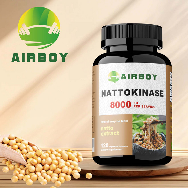 나토키나제 8 000 FU-심장 및 심혈관 건강 면역 및 순환 지원, 1개, 60정