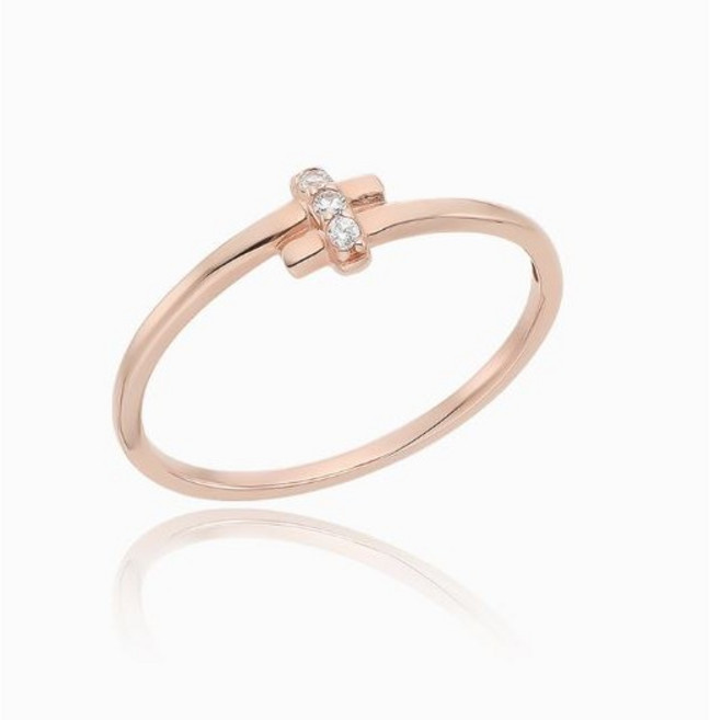 [로이드 괴정점] 크로스 링 포인트 10K 반지 LRT22034T