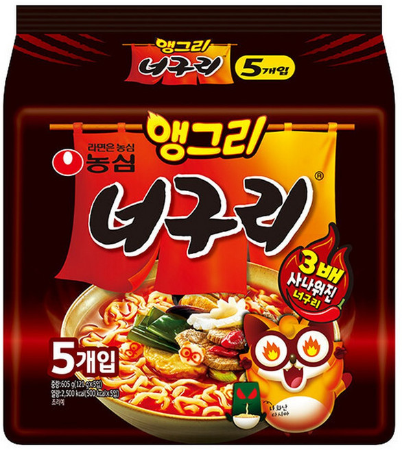 (현대Hmall)농심 앵그리 너구리 40봉, 40개