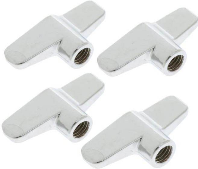 shangren 드럼 연주자 용 5pcs 합금 심벌즈 스탠드 윙 너트 실버 8mm 직경 윙넛, 4개