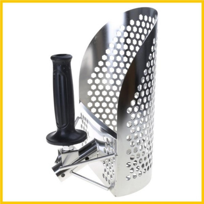 55A 실용적인 모래 스쿠프 금속 탐지기 액세서리 스테인리스 스틸 시프터 삽., 01 빠른