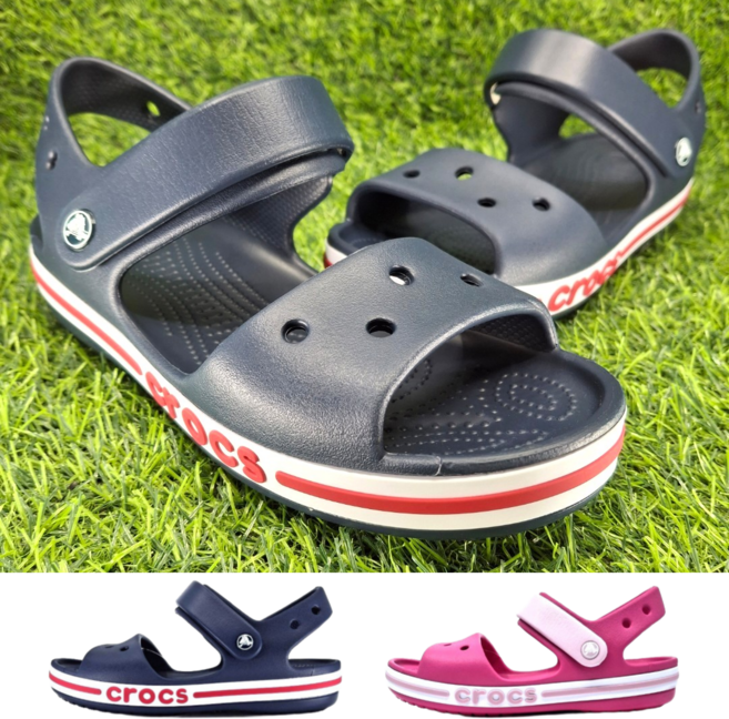 [정품] 크록스 키즈 샌들 아동 주니어 아기 여름 슬리퍼 실내화 리넨니아 파우치