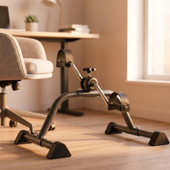 모아즈 실내 미니자전거 앉아서하는 가정용 운동기구, 블랙, MJ-001