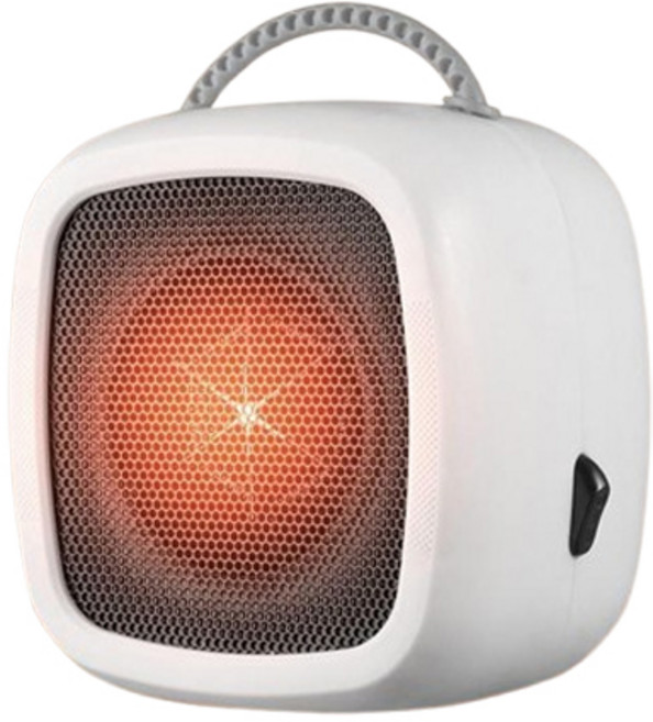 DS 가정용 캠핑용 미니 PTC 저소음 온풍기 전기히터, 화이트