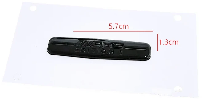 AMG 스페셜 에디션 1 엠블럼 자동차 스티커 액세서리 메르세데스 벤츠 Brabus Maybach Smart W204 GLC CLA, 08 S Black, 01 1 Pcs