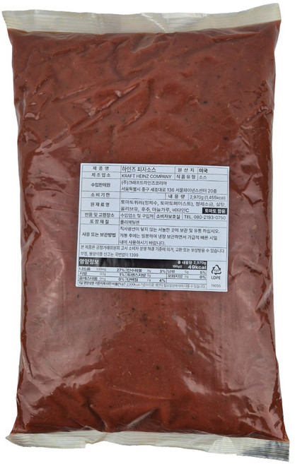 하인즈 피자소스 (파우치) 2.97kg, 1개