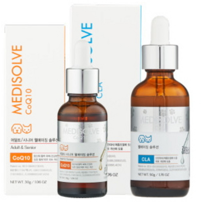 메디솔브 코큐텐 30g 1개+씨엘에이 1개 CLA 세트상품 강아지 고양이 영양제, 1세트, 종합영양제, 30회분