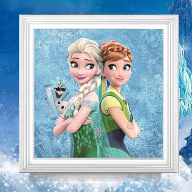 푸아이 3D 보석십자수 겨울왕국 40x40 DIY 집들이 선물 인테리어 소품(사이즈 4종)+행운십자수(30x30)PRW111, 35x35cm, 1개