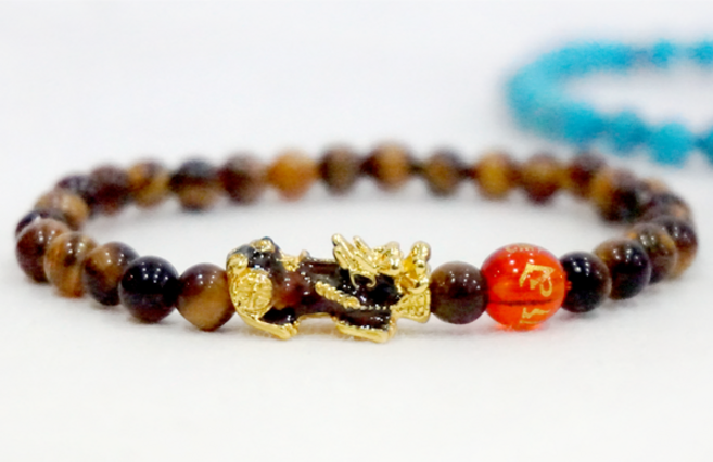 선우몰 비휴팔찌 호안석 6mm 비휴합장주 원석염주 원석팔찌 온도변화 비즈공예