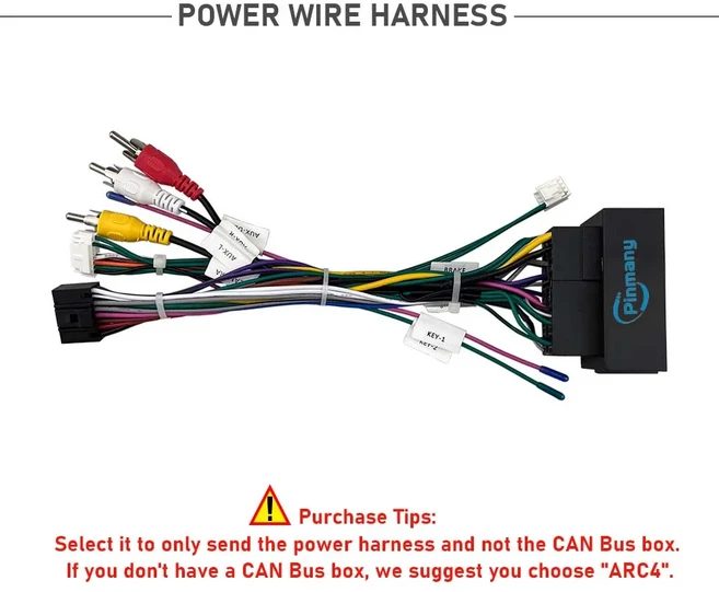 핀매니 자동차 라디오 케이블 ARC4 전원 와이어 하네스 소켓 어댑터 (알파 로메오 줄리에타 940 줄리아 952, 02 Only Power Harness