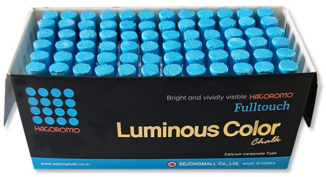 하고로모 분필 72개 세트 백색 3색 5색, 형광 파랑