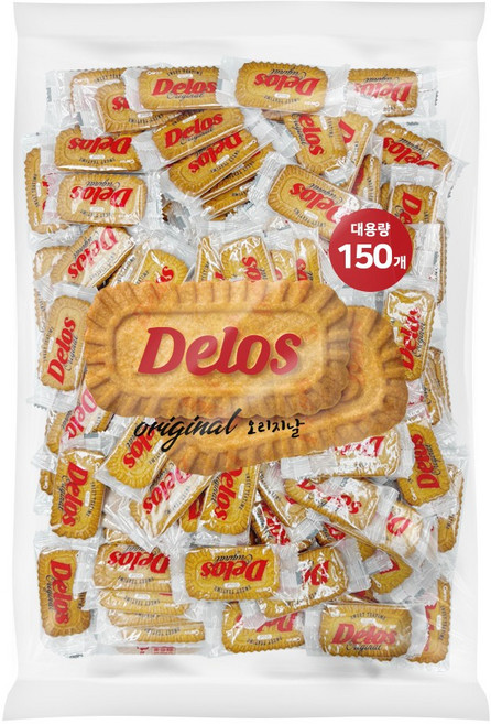 델로스 커피과자 대용량 오리지널 쿠키 150개(개별포장), 1개