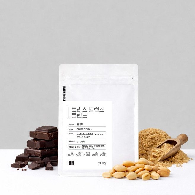 블랙로스트 브리즈 밸런스 블렌드 원두커피 홀빈(분쇄안함), 1개, 200g