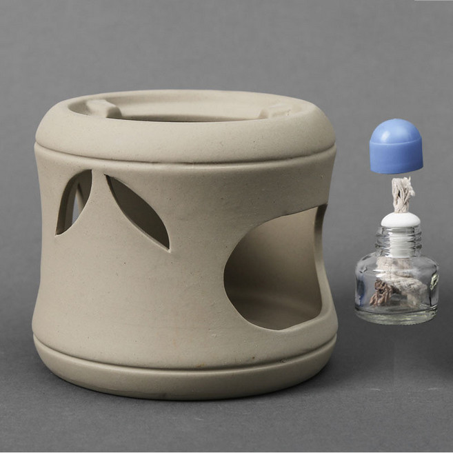 室內安全烤茶爐 陶瓷炭火組 圍爐煮茶 露營烤奶茶神器, 1個, 茶爐酒精款-本色,圖片顏色
