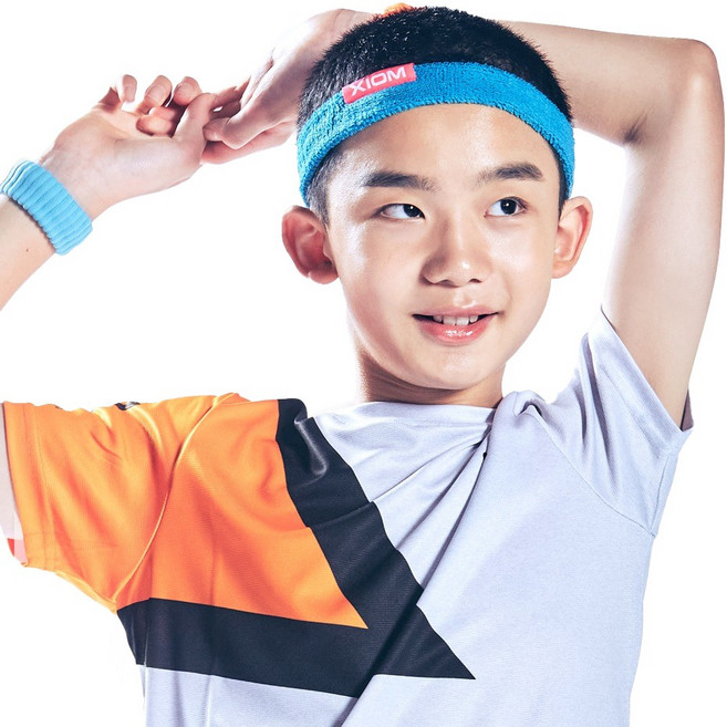 엑시옴(XIOM) 공식 본사 직영 아델 헤어 밴드 스포츠밴드, 라이트 블루/마젠타, 1개