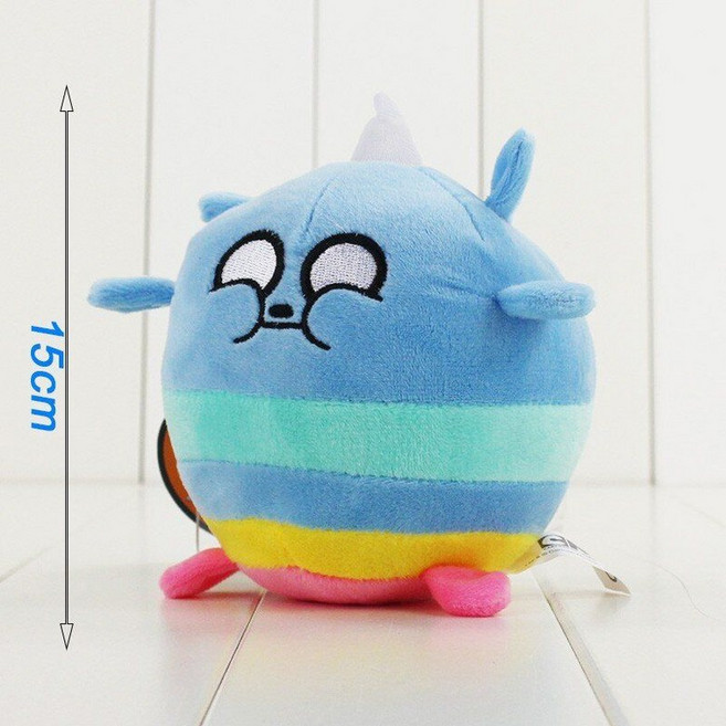 어드벤처 타임 Adventure Time 만화 인형 컴퓨터 핀 봉제인형, 150그램, 무지개콘 15CM