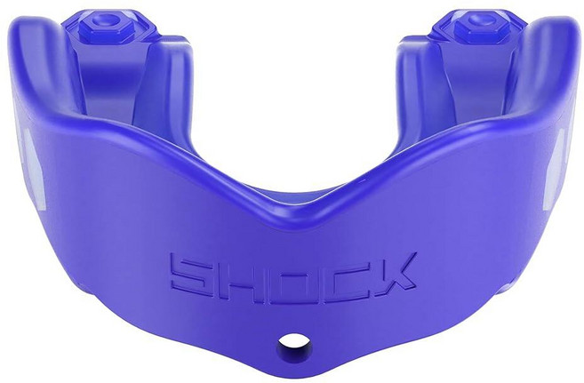 Shock Doctor Mouth Guard Sports Hockey Lacrosse Baseball Wrestling Moutguard Gel Max 강력강화형 Pr, Shock Doctor Gel Max 입 보호대, 축구, 1개, 블루