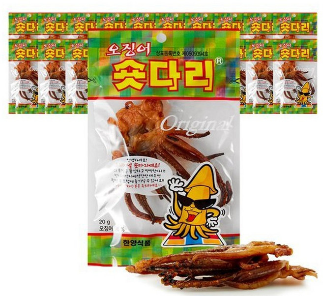 오징어 숏 다리 20g 20개