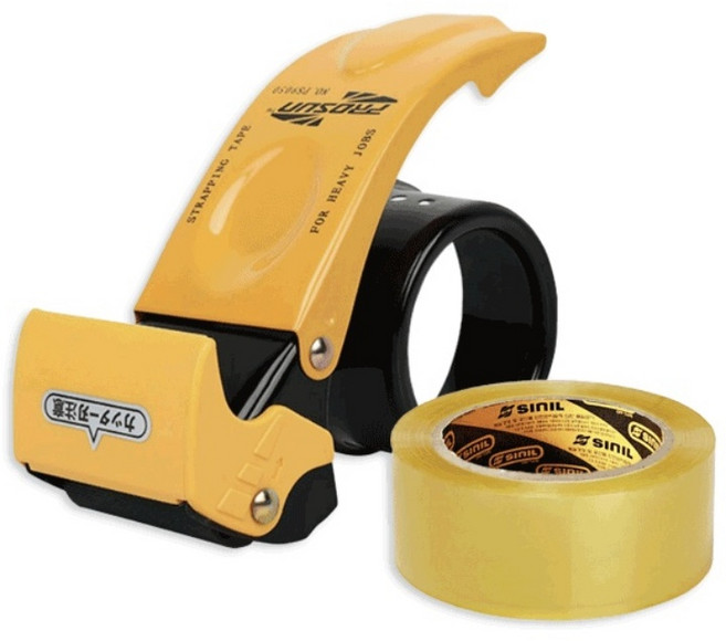 테이프 커터기 디스펜서 포장테이프 역회전방지 커터 카타기 팀메이커, 박스테이프컷터 (소), 1개