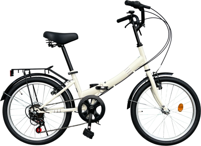 스마트자전거 FD100 20인치 접이식 미니벨로 자전거, 1개, 165cm, 아이보리 미조립