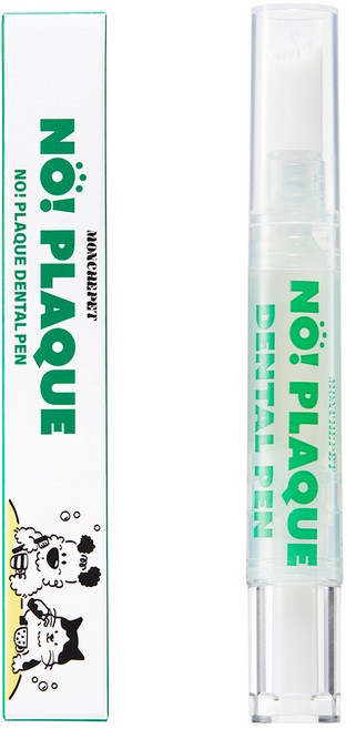 (사선형)몽세펫 프리미엄 양치펜 칫솔 치석/입냄새제거 치약/강아지 고양이 겸용, 1개, 5g