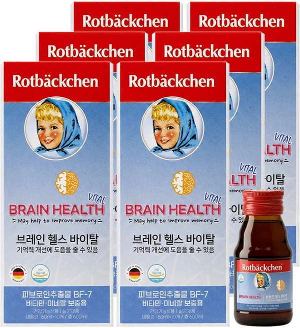 로트벡쉔 브레인 헬스 바이탈 60mlX10병X6박스, 6박스, 10회분 - 쿠팡
