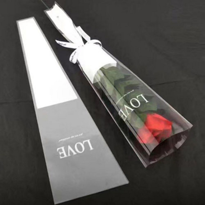 osshop 한송이 꽃다발 꽃 LOVE 포장지, 1개, 블랙