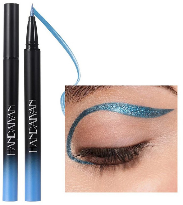 Big seashells 다색 컬러아이라이너 펄아이라이너 정교하고 귀엽다 달콤하다 아이라이너, 1개, 블루