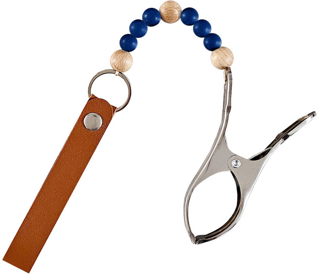 모찌아범 유모차 아기 신발걸이 유모차집게, 1개, 기본 실리콘 컬러볼(네이비)